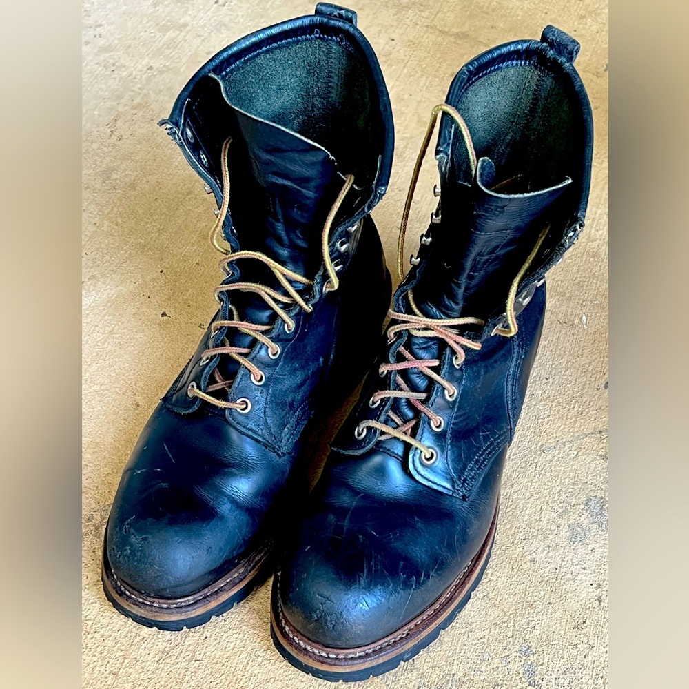 Vintage Red Wing Steel Toe Loggers Boots sz11D